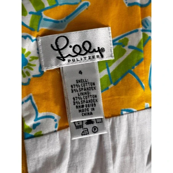 Lilly Pulitzer Sleeveless Mini‎ Dress V-Neck Monkey Print Yellow Size 4 NWT - Picture 6 of 12